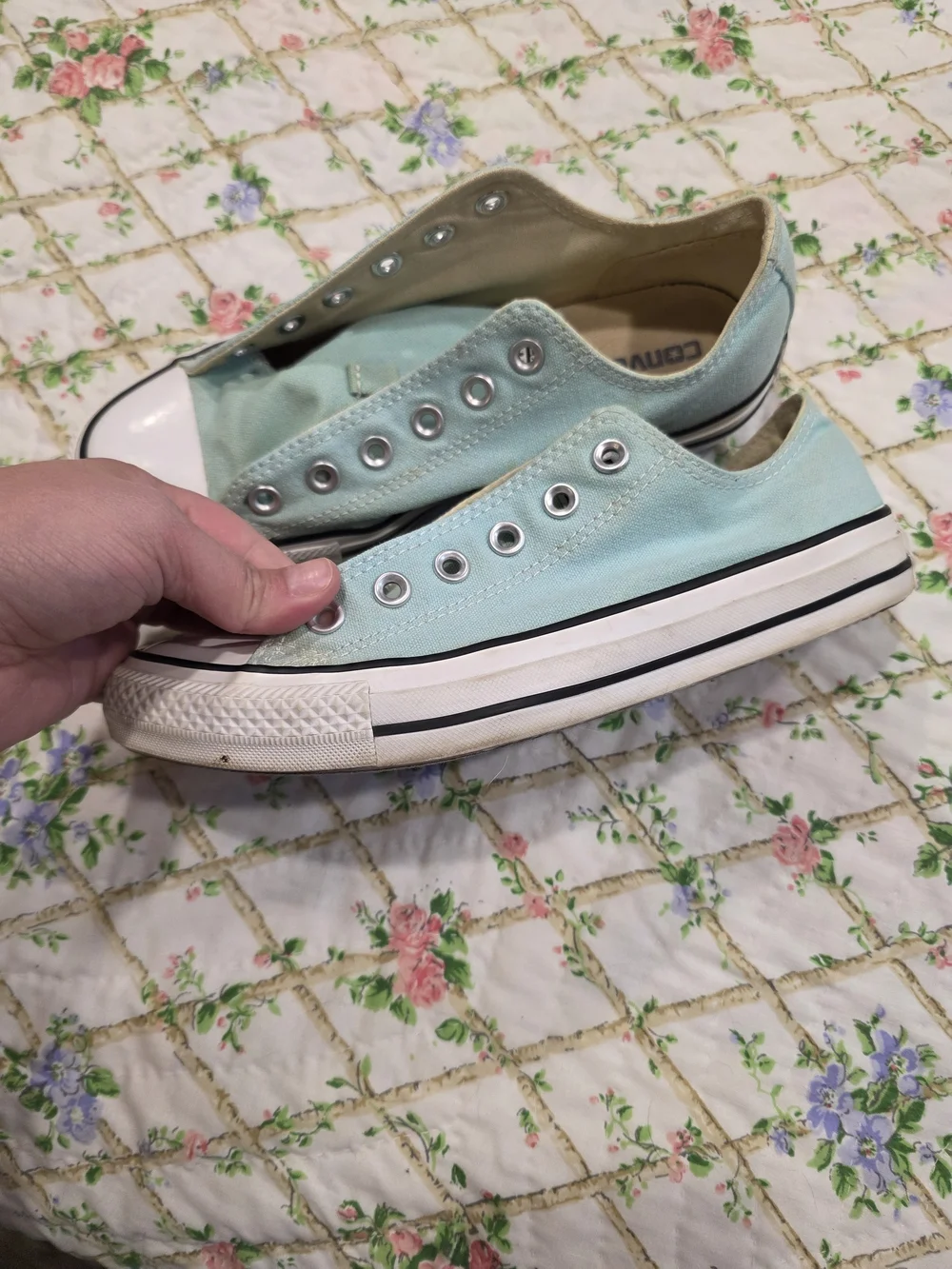 Converse All Star Low-Top Sneakers in Light Teal - Picture 5 of 11